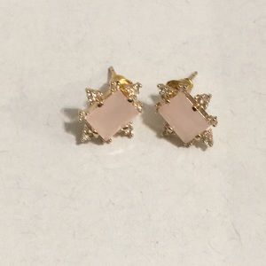 Faux gemstone stud earrings
